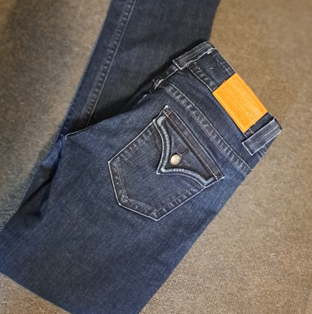 11/12 Vigoss Studio Dark Blue Skinny Stretch Double Rivet Lowrise Jeans